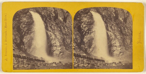 Adolphe Braun, Cascade de Pisse-Vache. Pres Martigny (Valaise). [Waterfall of the Pissing Cow]