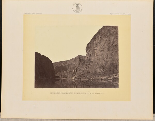 Timothy H. O'Sullivan, Black Cañon, Colorado River, Looking Below from Big Horn Camp