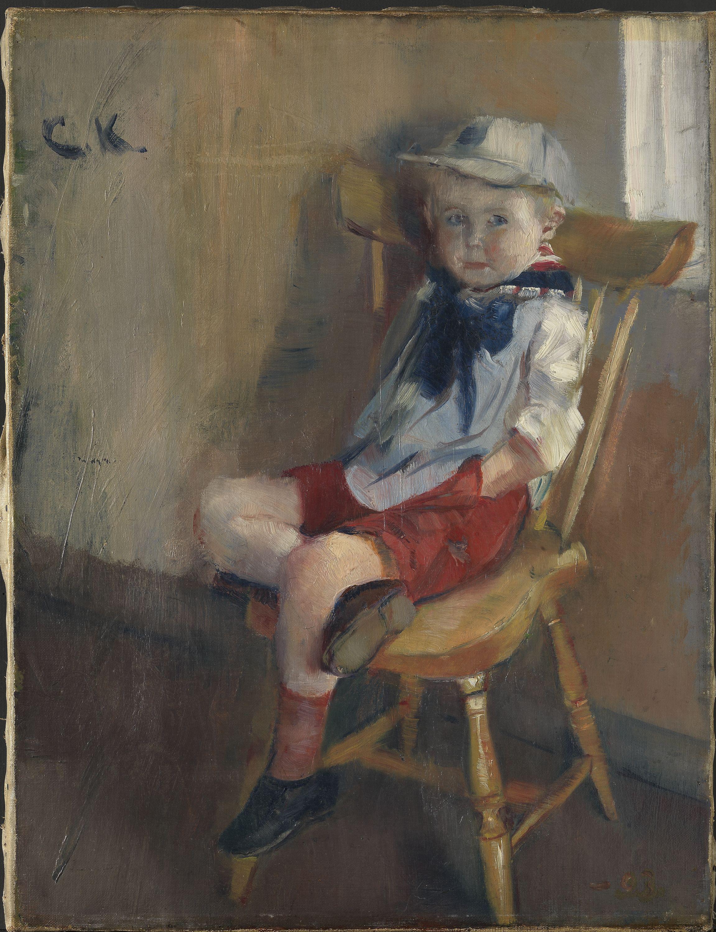 Christian Krohg, A little Boy on a Chair, 1888