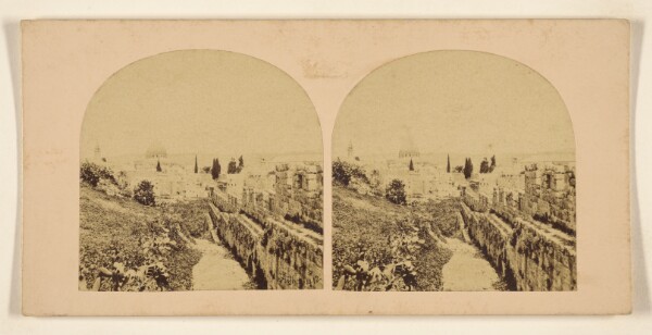 Francis Frith, Jerusalem. View taken from the South Part of the City Wall, and Looking in a North-West Direction.