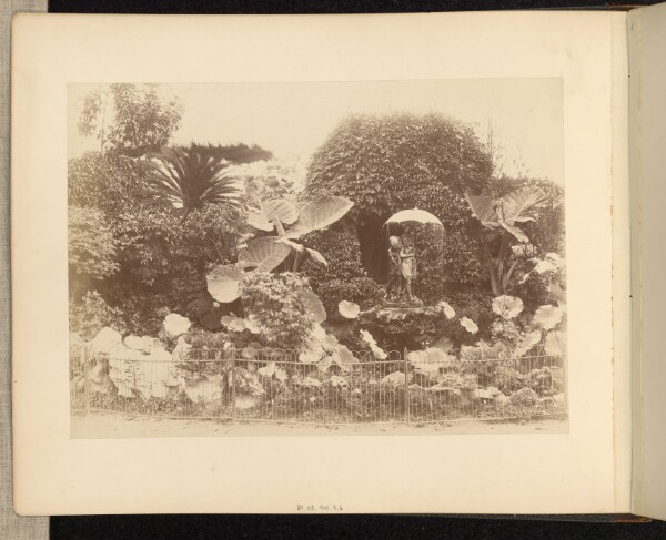 Unknown, [Garden with Umbrella Fountain]