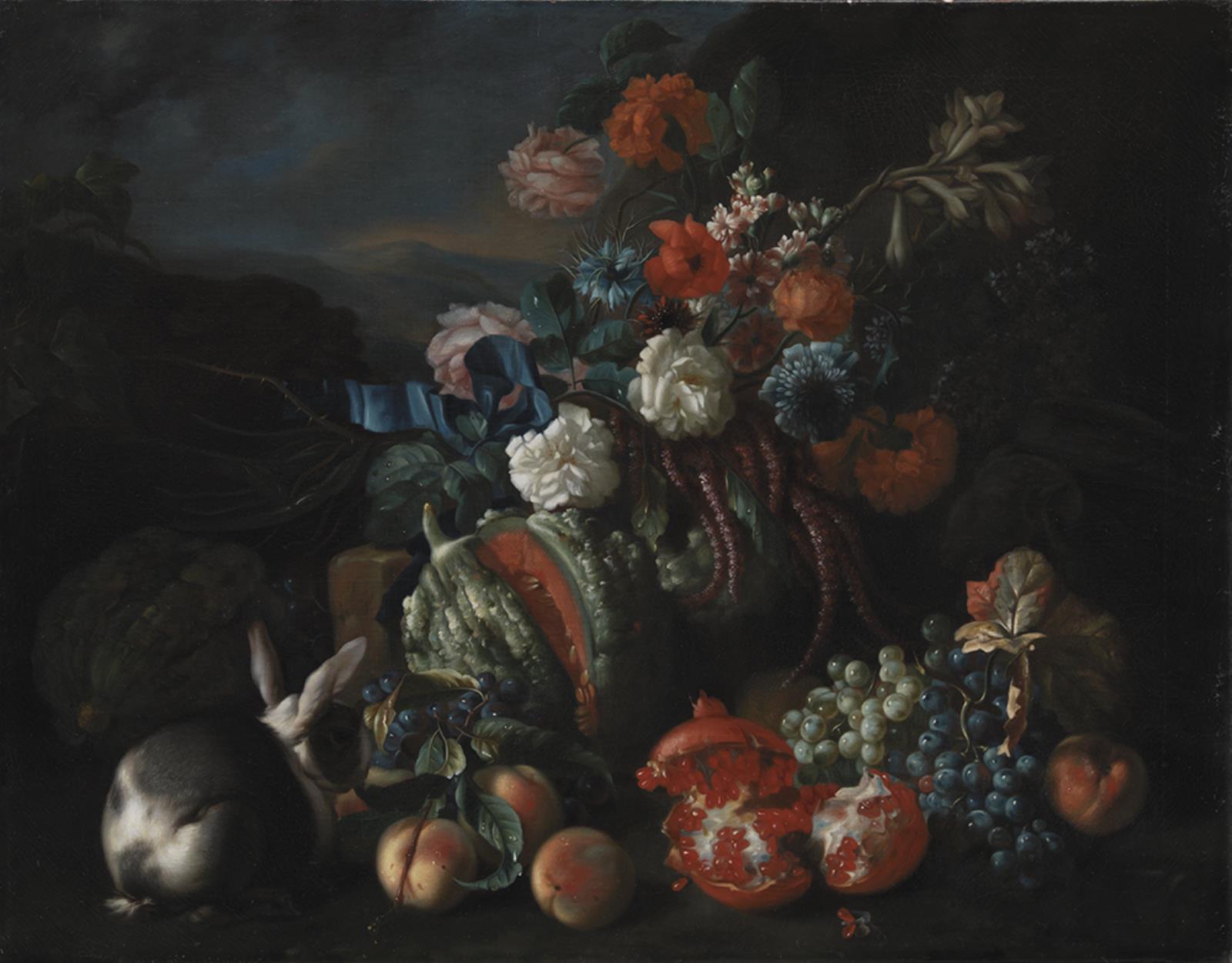 Franz Werner Tamm, Stenfundament med blomster og frugt