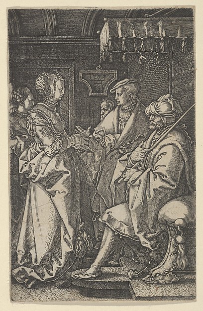 Heinrich Aldegrever, Potiphar's Wife Accusing Joseph, from The Story of Joseph