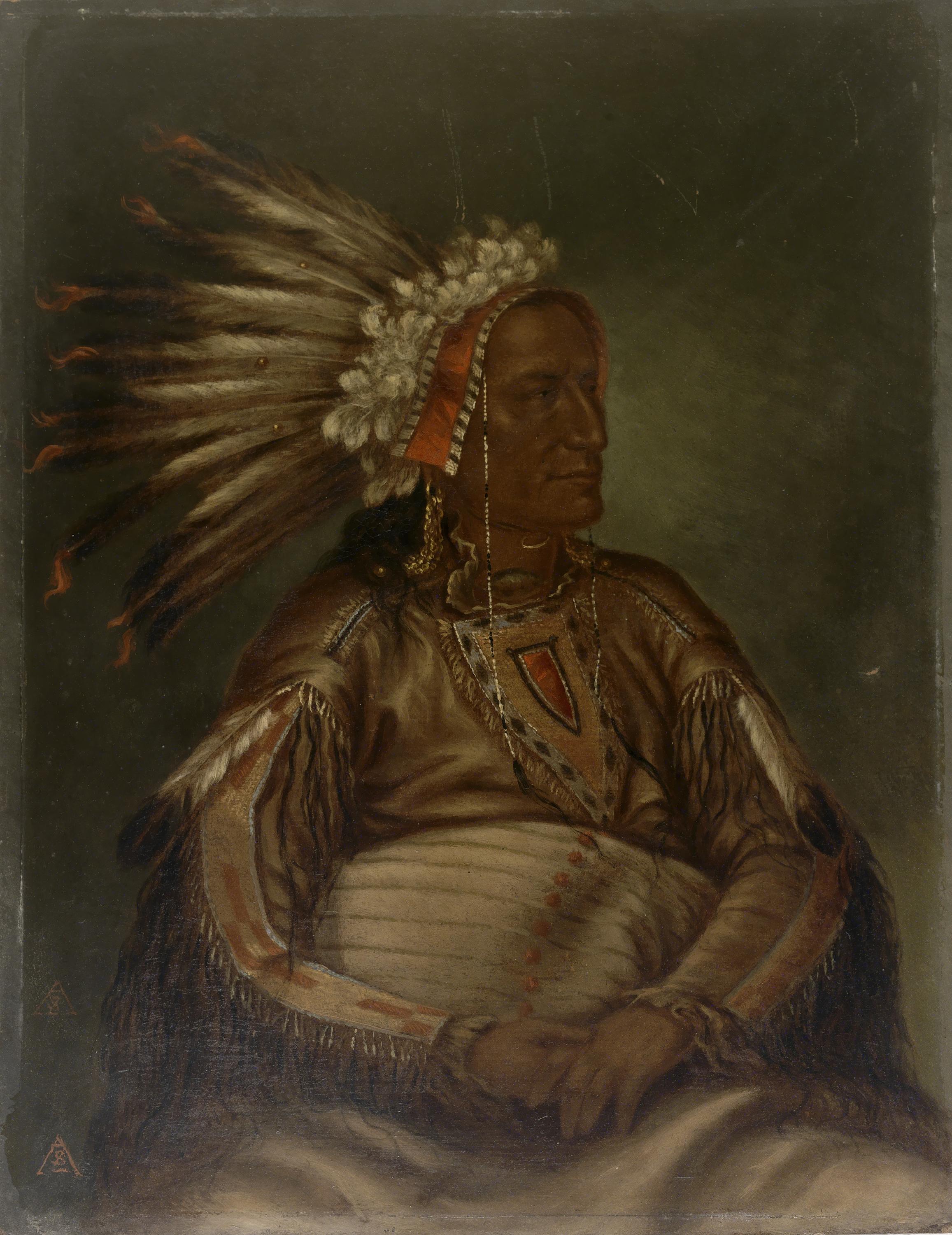 Antonion Zeno Shindler, O-mata-ah-luta (Red Plume)