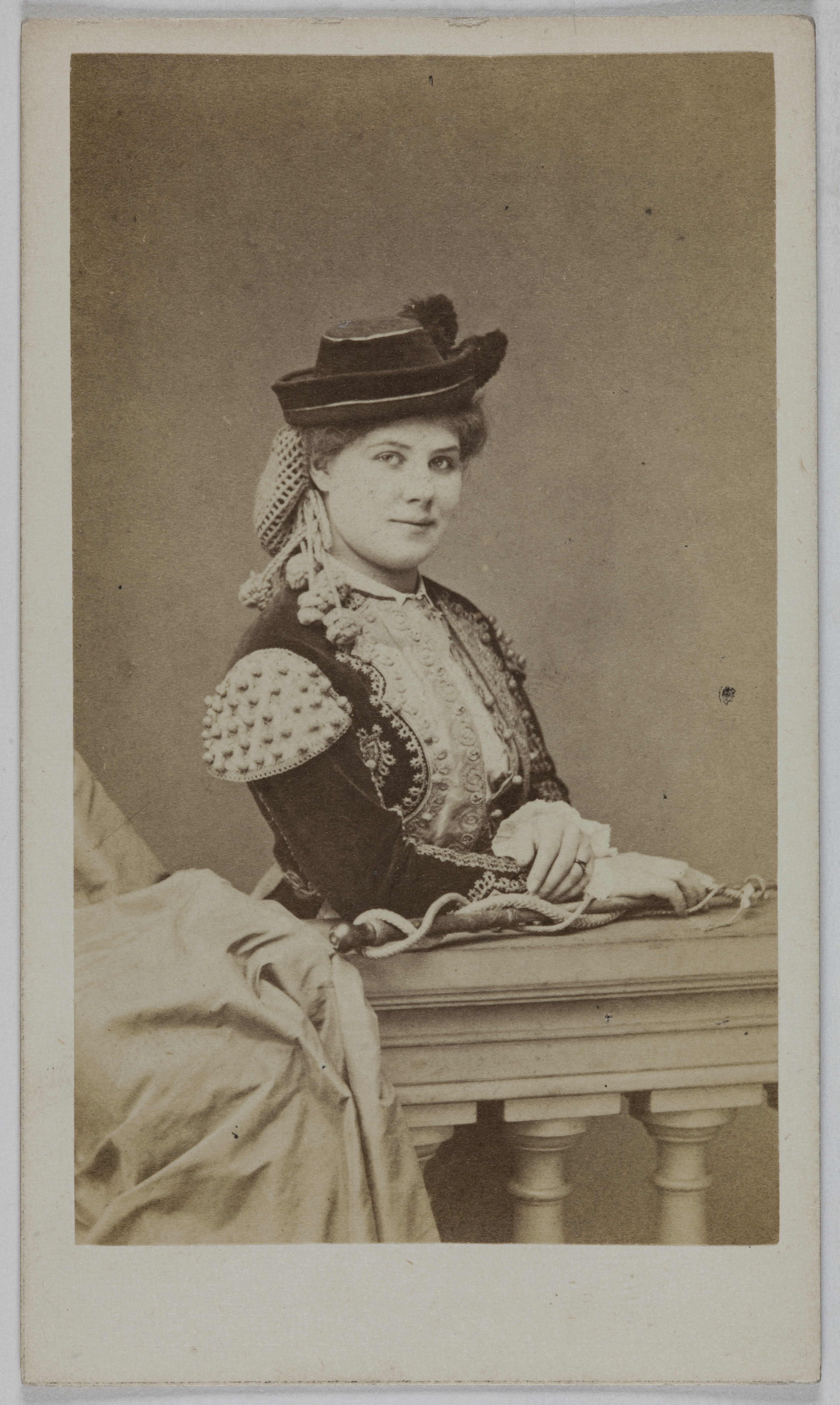 Ulric Grob, Portrait de Julia Baron (née Jenny Boudin), (vers 1836- ), (actrice)