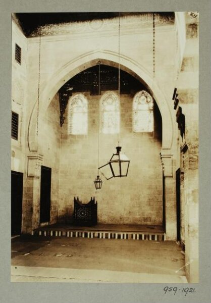K.A.C. Creswell, The northwest iwan in the mosque of Qadi Yahya Zayn al-Din in Bayn al-Nahdayn, Cairo