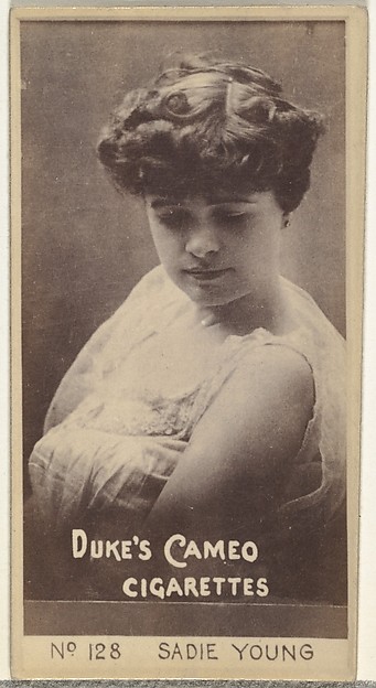 W. Duke, Sons & Co., Card Number 128, Sadie Young, from the Actors and Actresses series (N145-4) issued by Duke Sons & Co. to promote Cameo Cigarettes