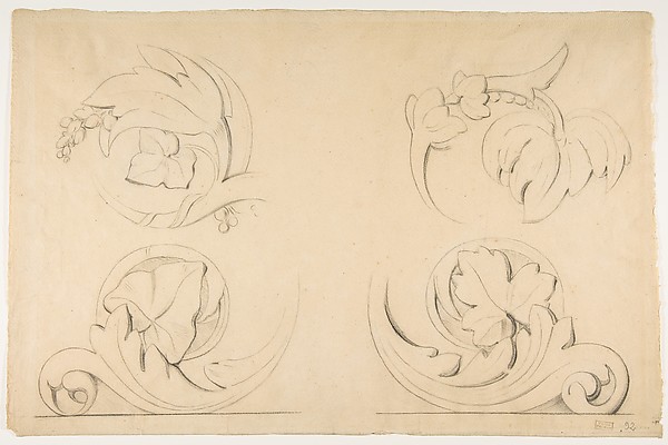 Georges Seurat, Architectural Motifs: Four Rinceaux