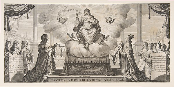 Abraham Bosse, Almanach for 1639: Louis XIII and Anne of Austria Entrusting the Kingdom and the Prince under the Protection of the Virgin