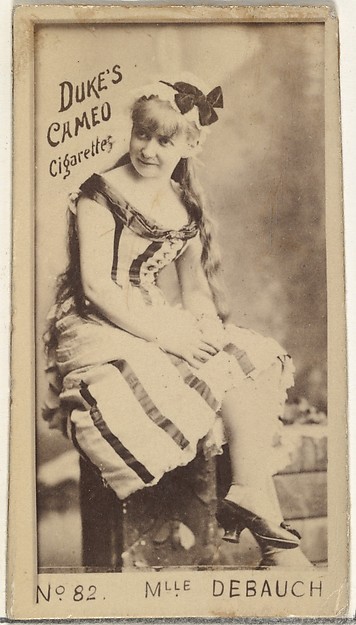 W. Duke, Sons & Co., Card Number 82, Mlle. Debauch, from the Actors and Actresses series (N145-4) issued by Duke Sons & Co. to promote Cameo Cigarettes