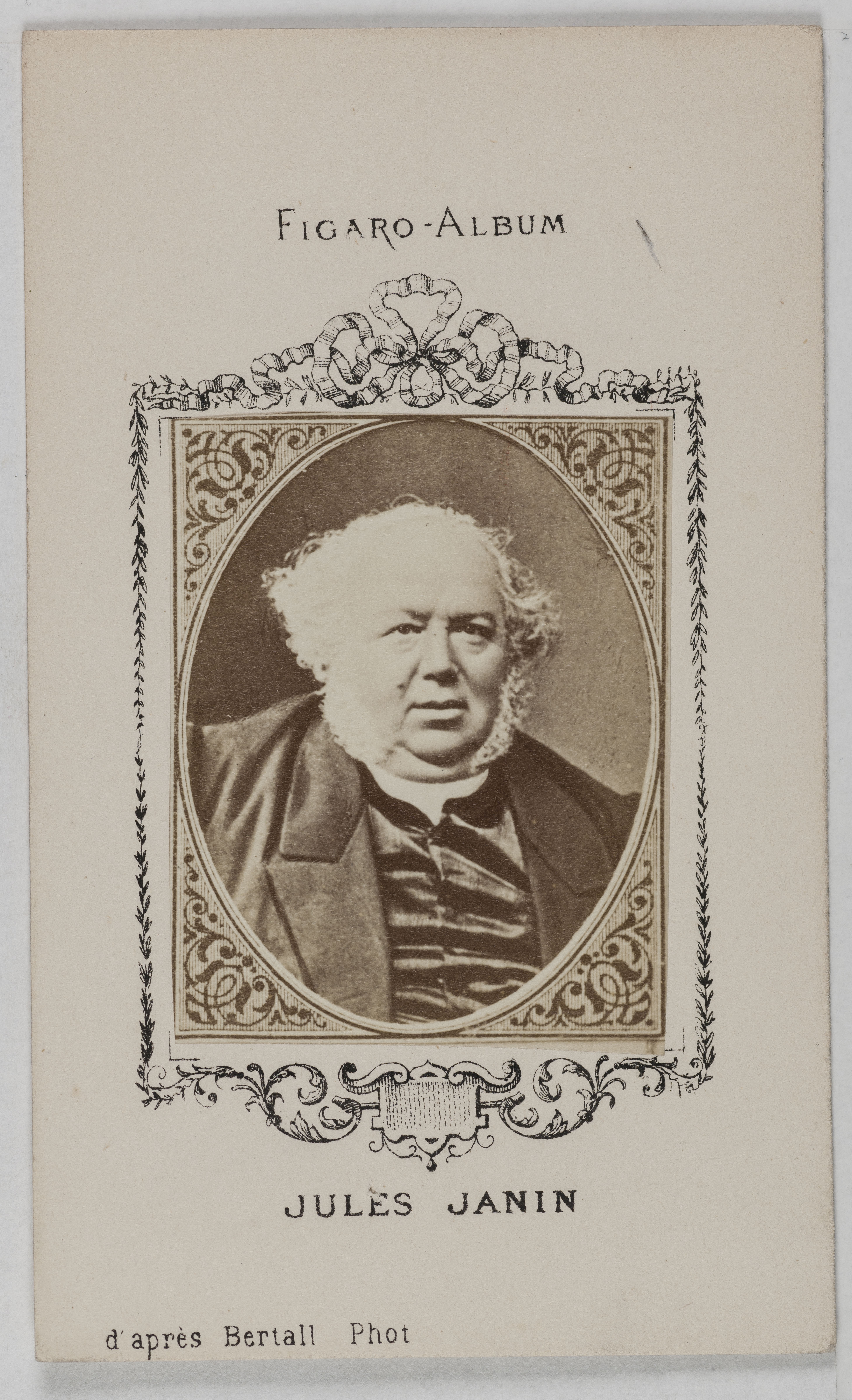 Bertall, Portrait de Jules Janin (1804-1874), (littérateur, critique dramatique pour Les Débâts)