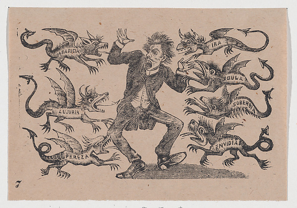 José Guadalupe Posada, Plate 7: suicide of an invidious plutocrat