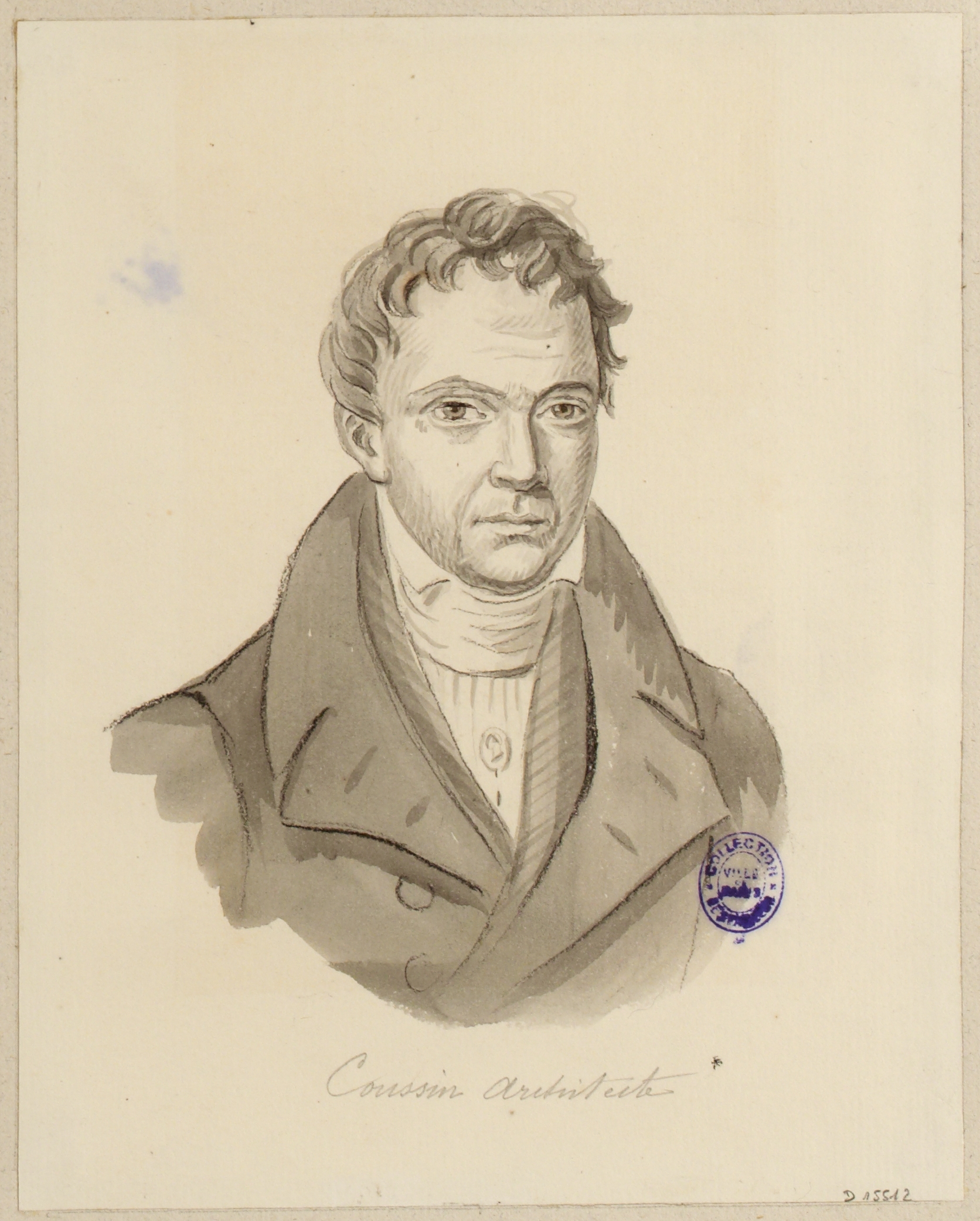 Anonyme, Portrait de l'architecte Coussin