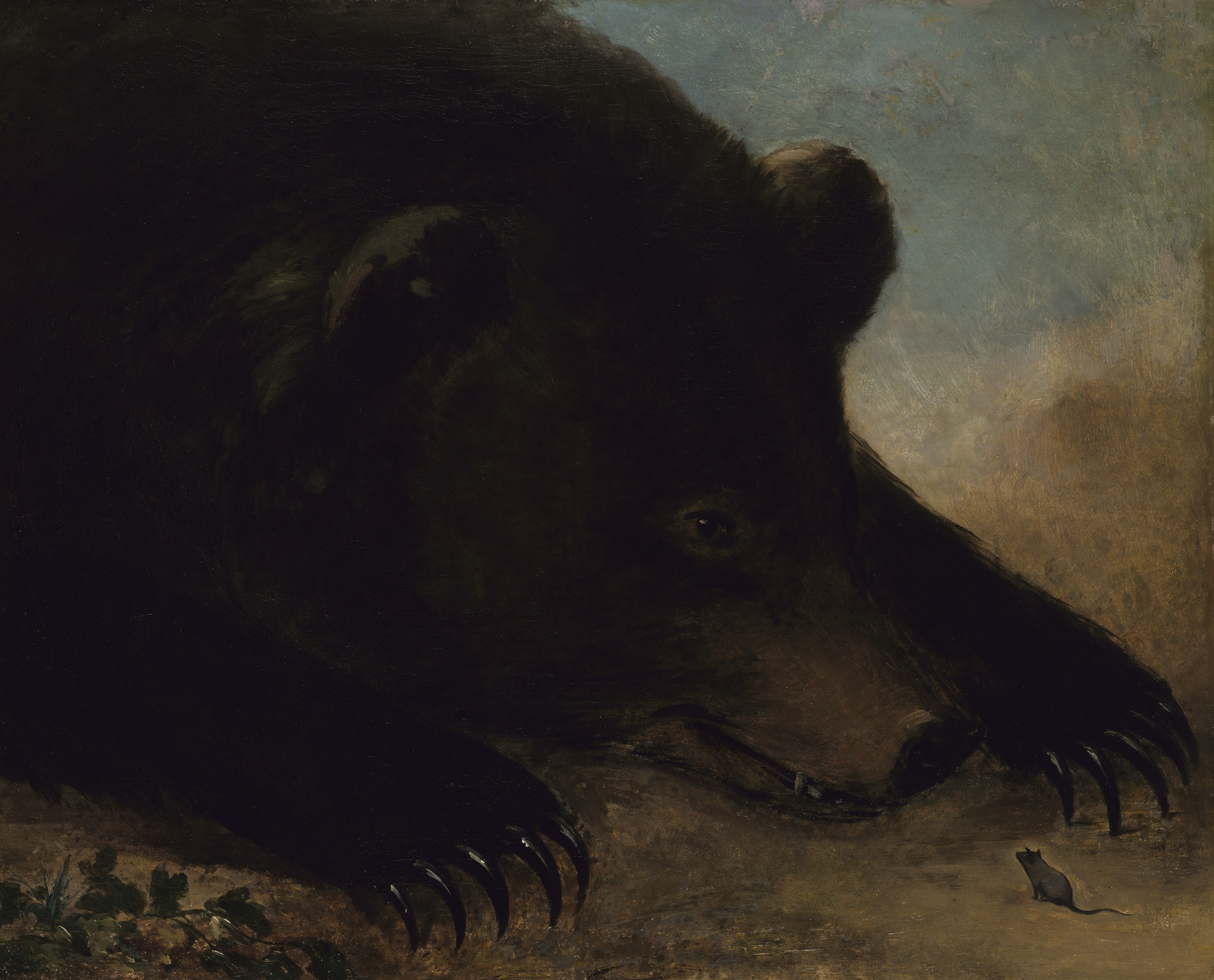 George Catlin, Portraits of a Grizzly Bear and Mouse, Life Size