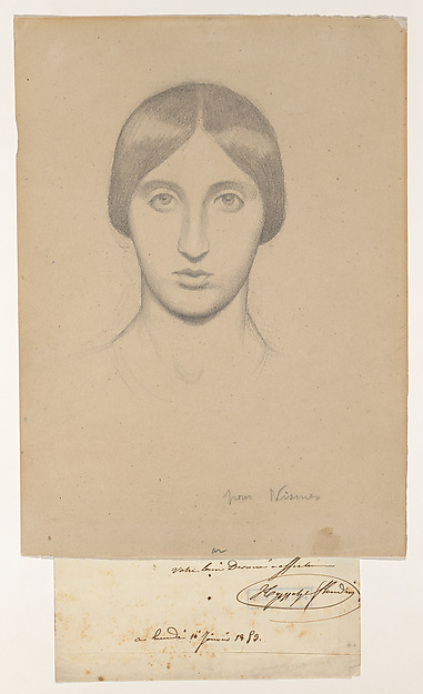 Hippolyte Flandrin, Head of a Woman; Study for a mural in the Church of Saint-Paul, Nîmes