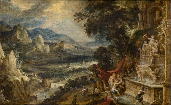Kerstiaen de Keuninck, Landscape with Diana and Actaeon