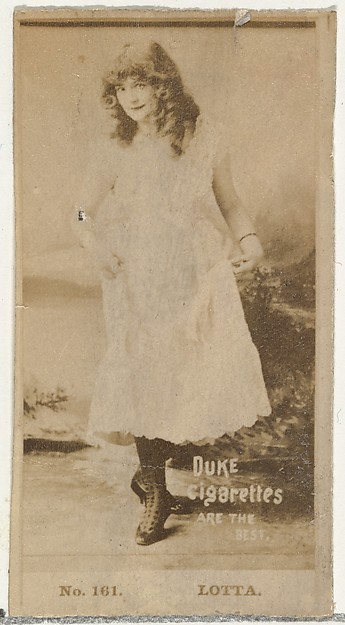 W. Duke, Sons & Co., Card Number 161, Lotta, from the Actors and Actresses series (N145-6) issued by Duke Sons & Co. to promote Duke Cigarettes
