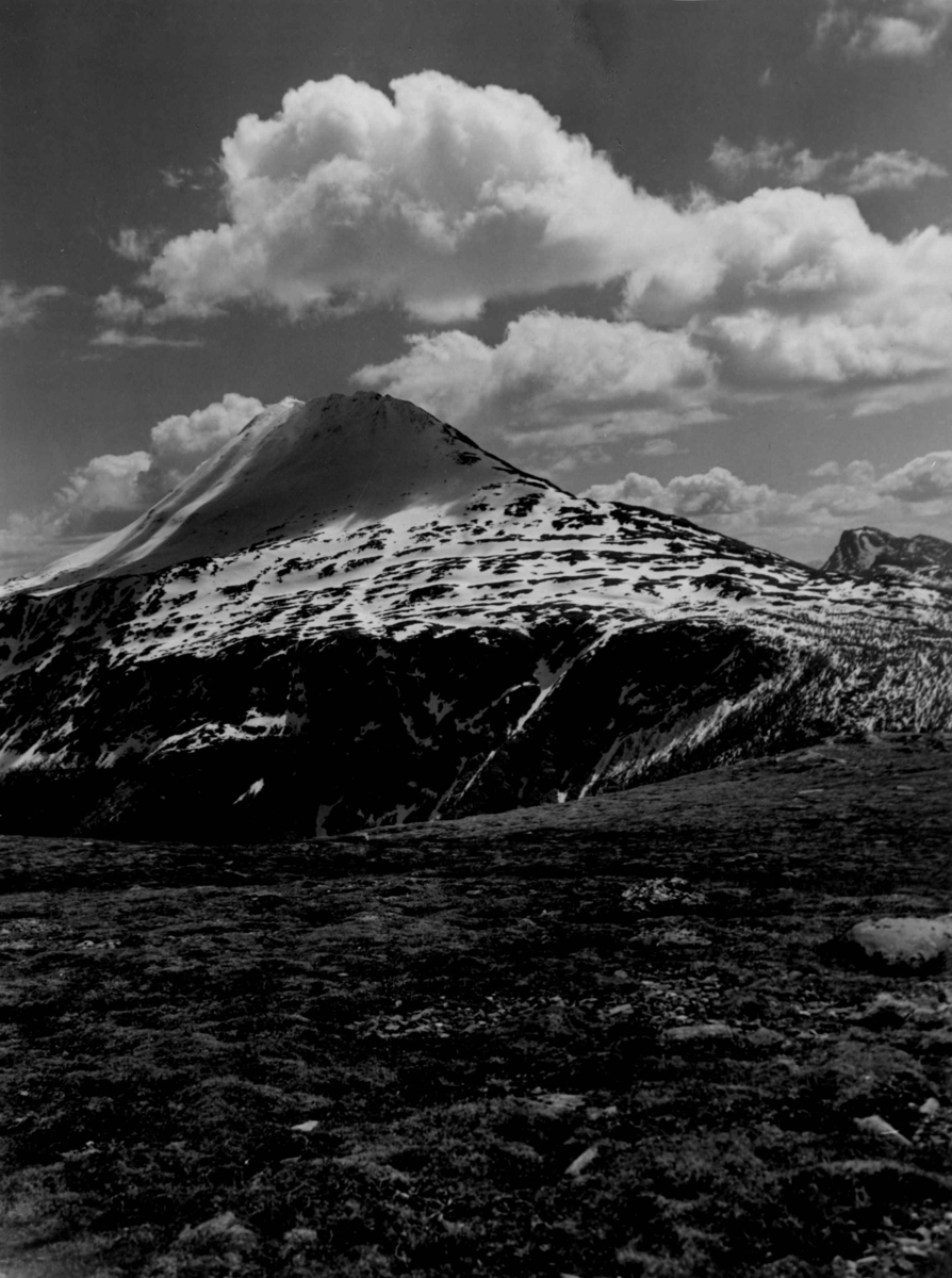 Anders Beer Wilse, Gaustatoppen i Vestfjorddalen på Rjukan. Bebyggelse i bunnen av dalen.