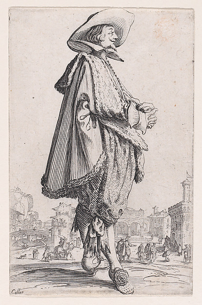 Jacques Callot, Le Gentilhomme aux Mains Jointes (The Gentleman with his Hands Joined), from "La Noblesse" (The Nobility)