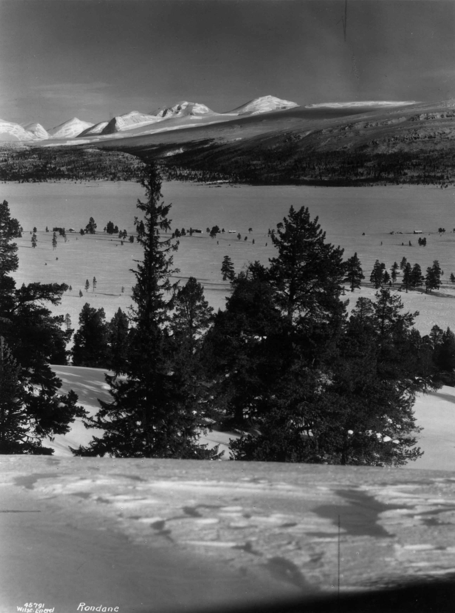Anders Beer Wilse, Mot Rondane, Sno, Fra Rondablik, Landskap