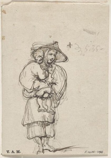 George Chinnery, A boatwoman holding a child
