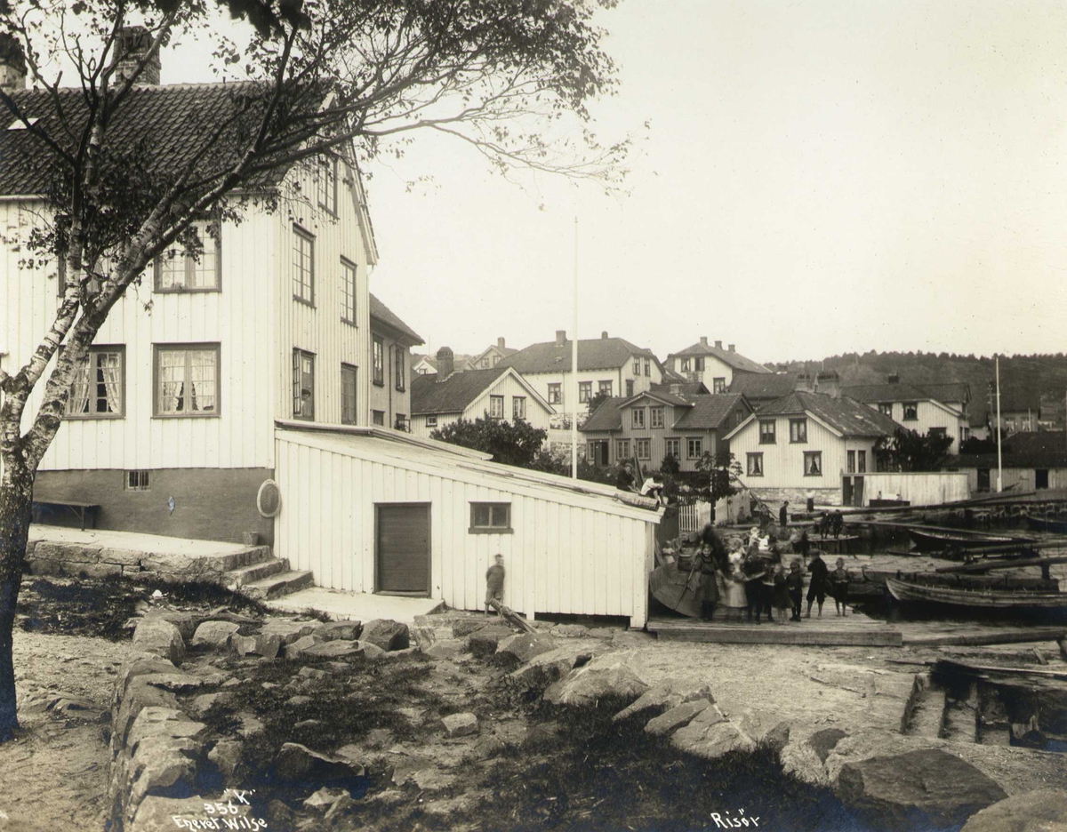 Anders Beer Wilse, Parti fra brygge, Risør, Aust-Agder.