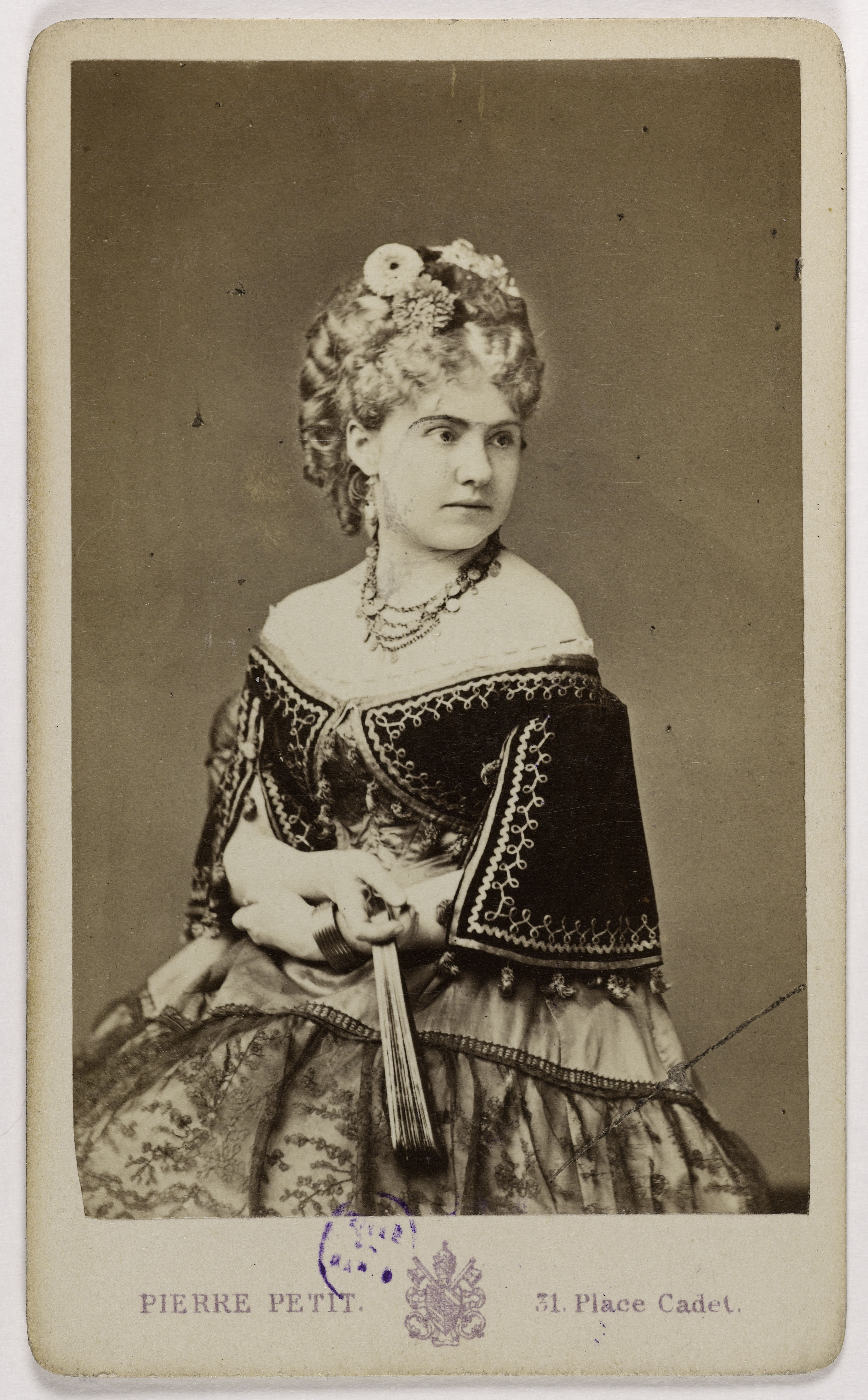 Pierre Petit, Portrait de Wanda de Bogdani, 1851-1888, chanteuse lyrique