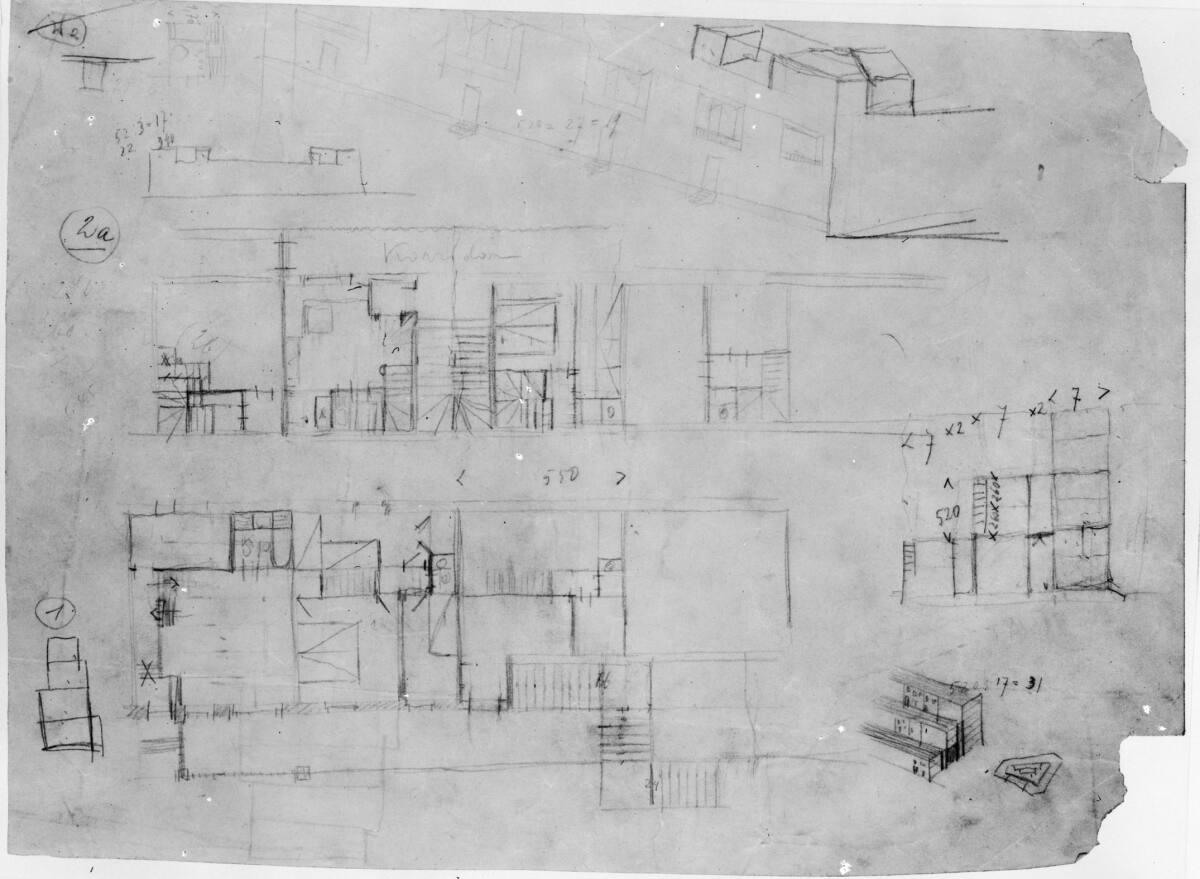 Anonym, Winarskyhof, Wien XX, Durchlaufstraße, 1923, Skizzen