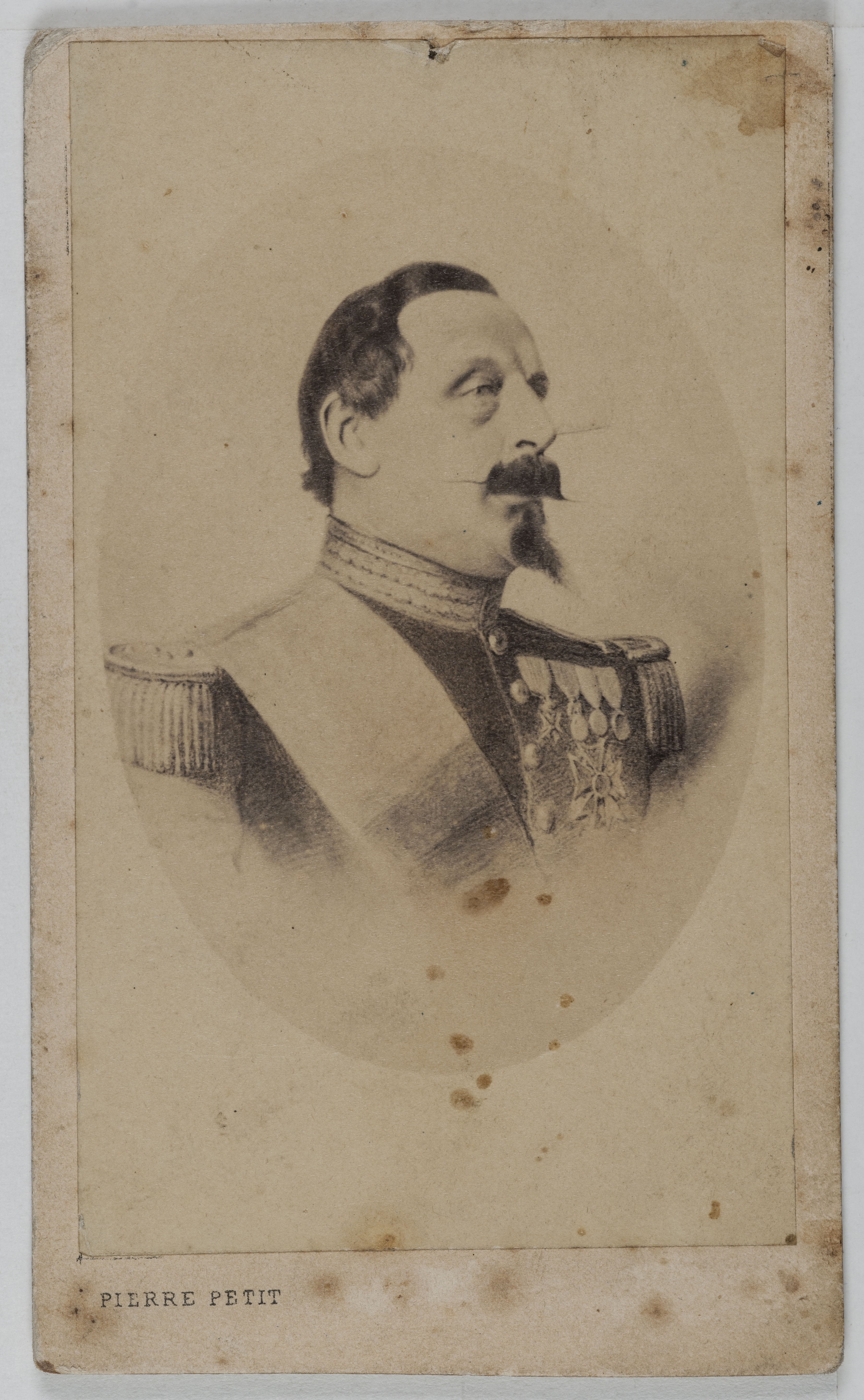 Pierre Petit, Portrait de Charles Louis Napoléon Bonaparte (1808-1873), dit Napoléon III, Empereur des Français.