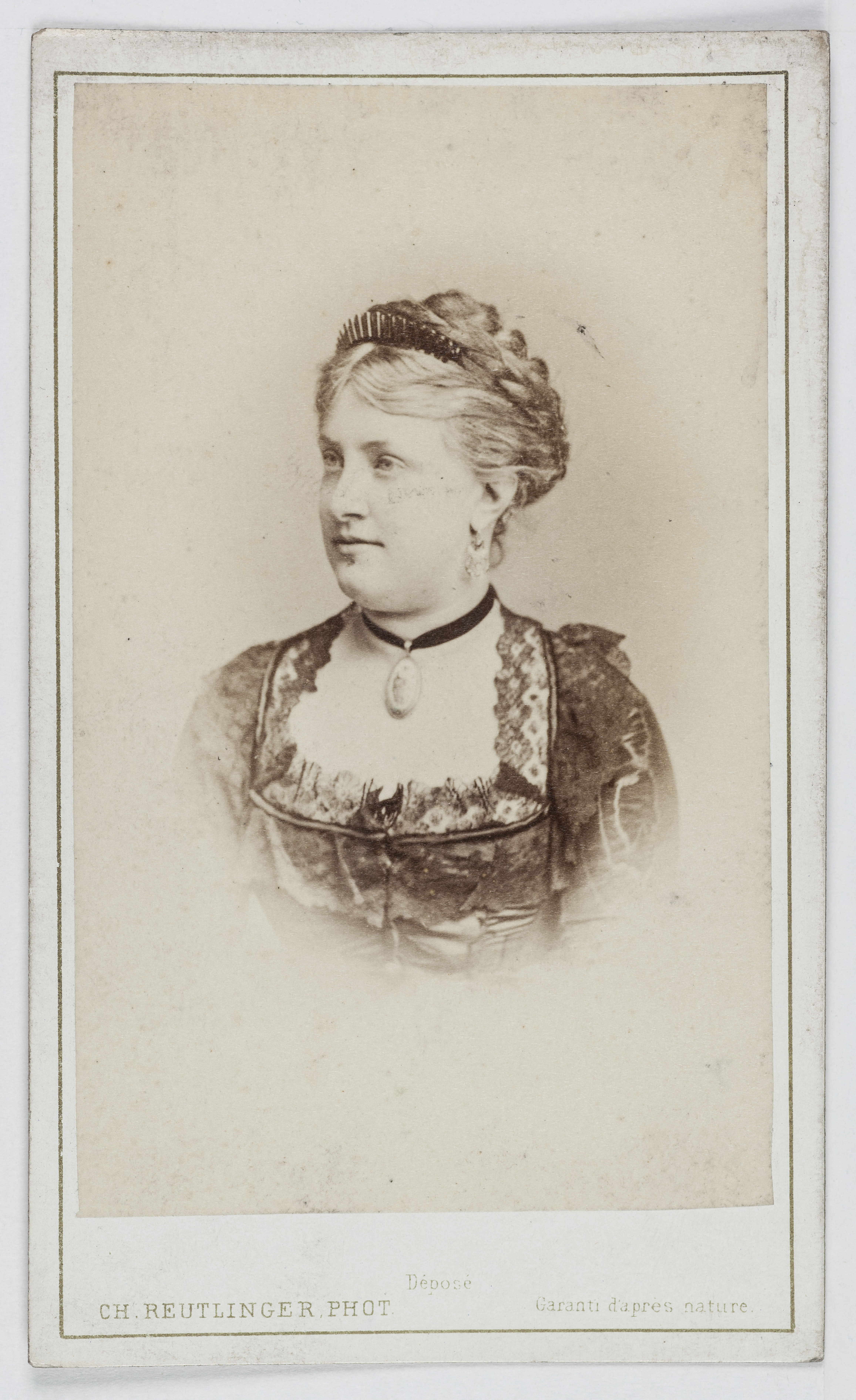 Charles Reutlinger, Portrait de Mathilde Sessi, soprano au Théâtre des Italiens en 1872 et à l'Opéra.