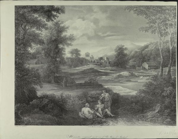 L. Albini, [XIX-Albini] [Paisaje con tres figuras]