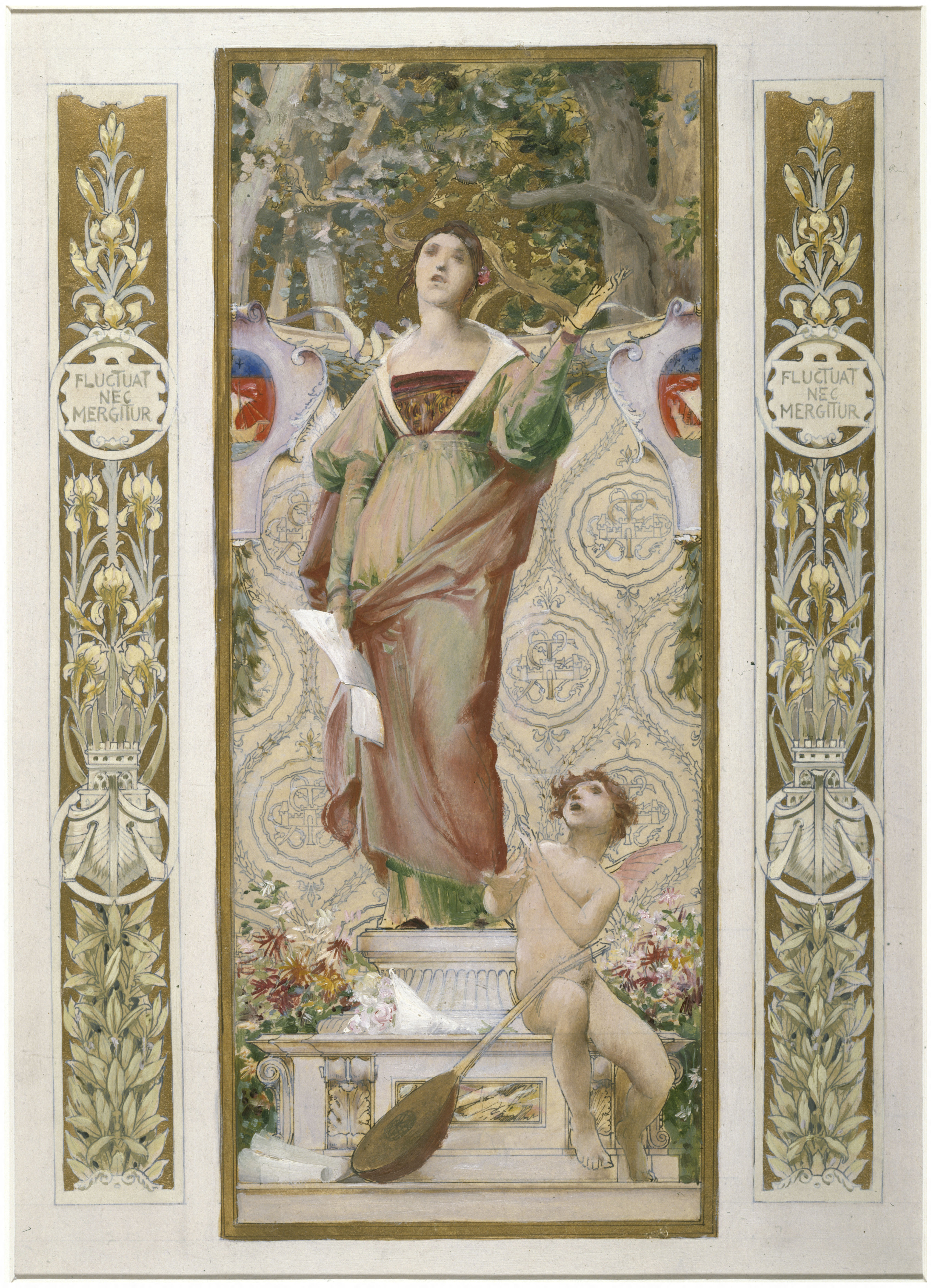 Luc-Olivier Merson, Esquisse pour l'escalier des Fêtes de l'Hôtel de Ville de Paris : Le Chant