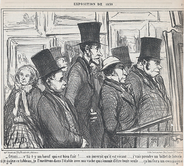 Honoré Daumier, Cristi,... v'là-t-y un boeuf qui est bien fait!..., from Exposition de 1859, published in Le Charivari, May 4, 1859