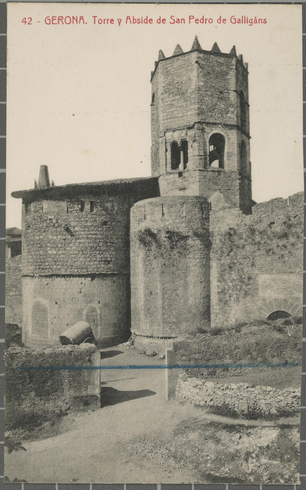 Josep (atribuïda) Thomas Bigas, 42 - GERONA. Torre y Abside de San Pedro de Galligants