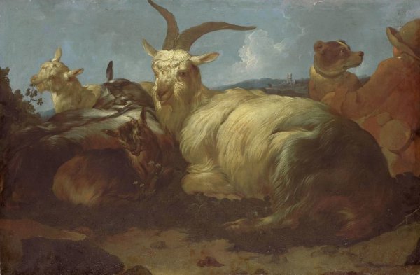 Johann Melchior Roos, A Goatherd Watching his Animals