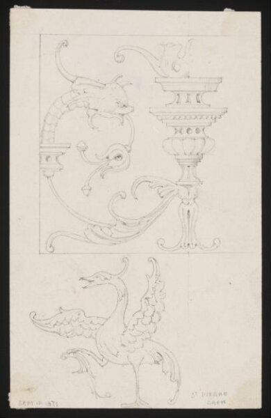 Spiers, Richard Phené, Sketches and tracing of architectural detail