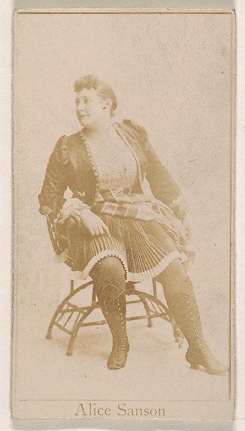 Kinney Brothers Tobacco Company, Alice Sanson, from the Actresses series (N245) issued by Kinney Brothers to promote Sweet Caporal Cigarettes