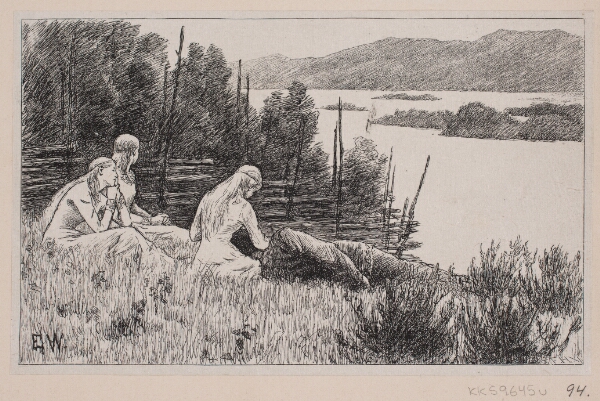 F. Hendriksen, Illustration til "Soria Moria slot"