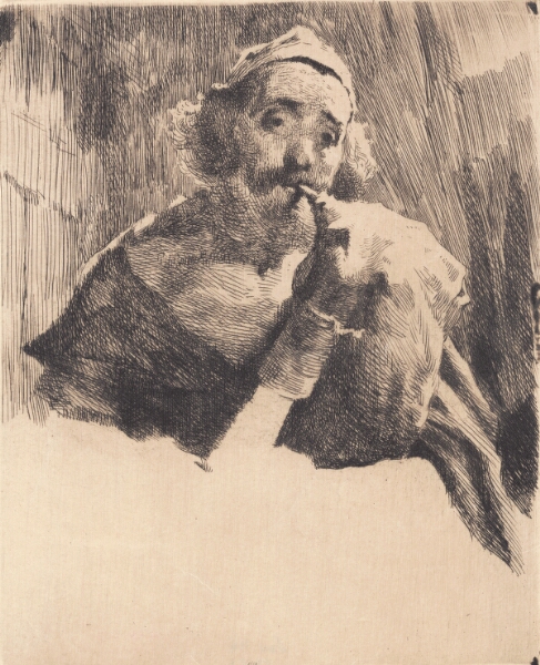 Frans Schwartz, Sækkepibespillende gammel hyrde