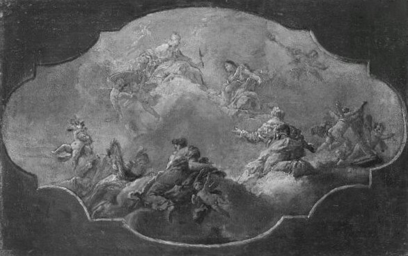 Gaspare Diziani, sketch for a plafond - painting