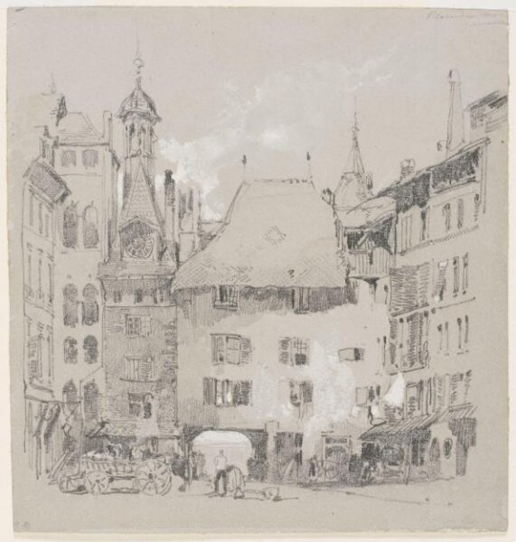 Richard Parkes Bonington, Place du Molard, Geneva