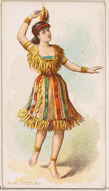 William S. Kimball & Company, American Indian Dancer, from the Dancing Women series (N186) issued by Wm. S. Kimball & Co.