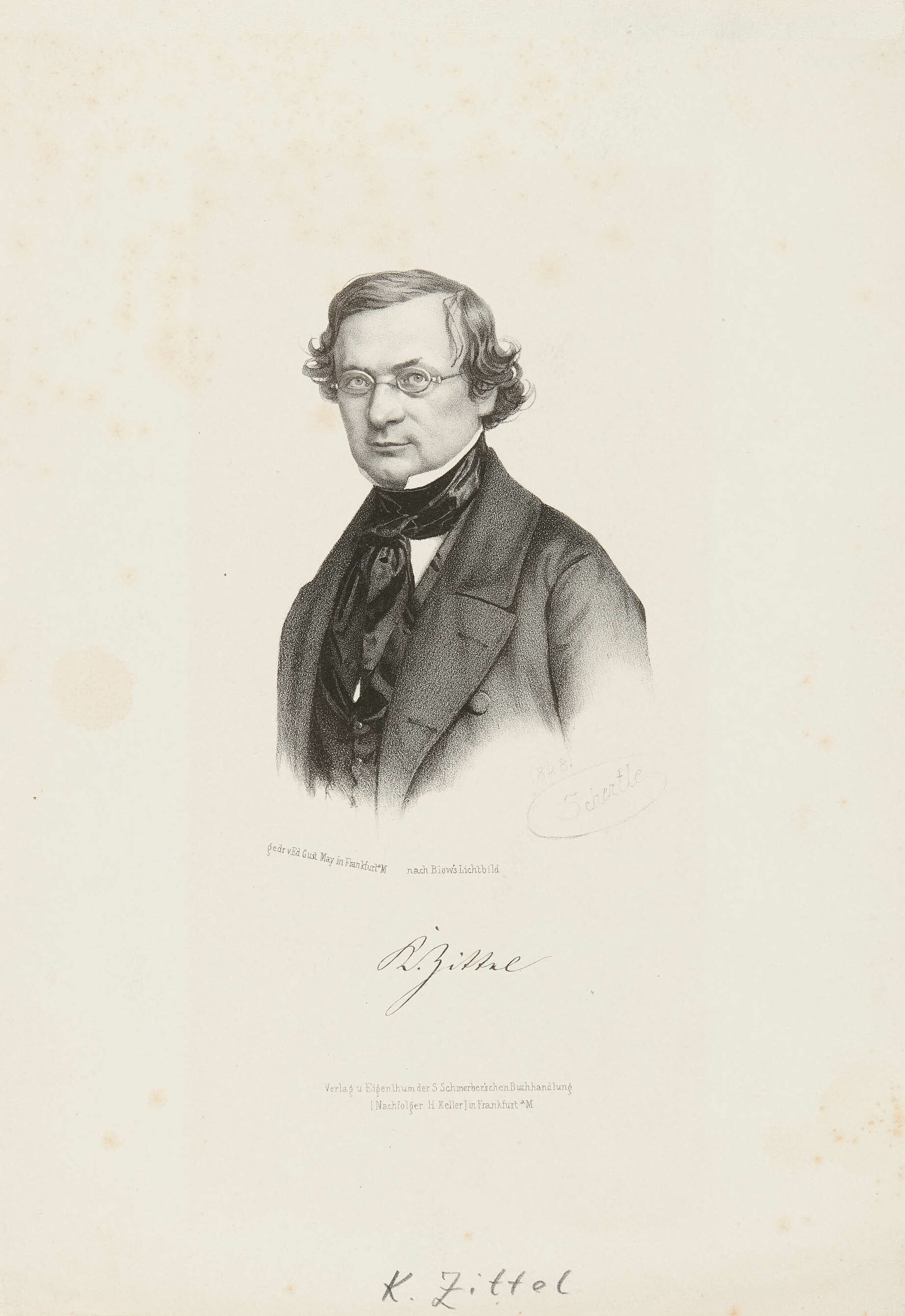 Valentin Schertle, Bildnis Karl Zittel