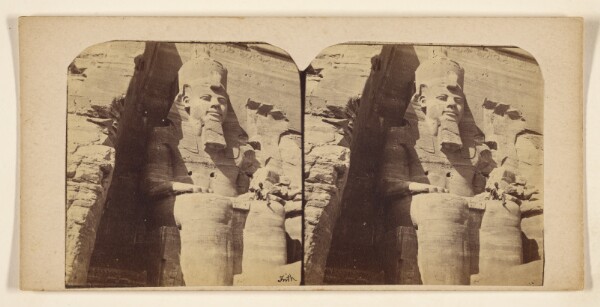 Francis Frith, [The Collosal (sic) Statue of Rameses at (Albou Simbel.)]