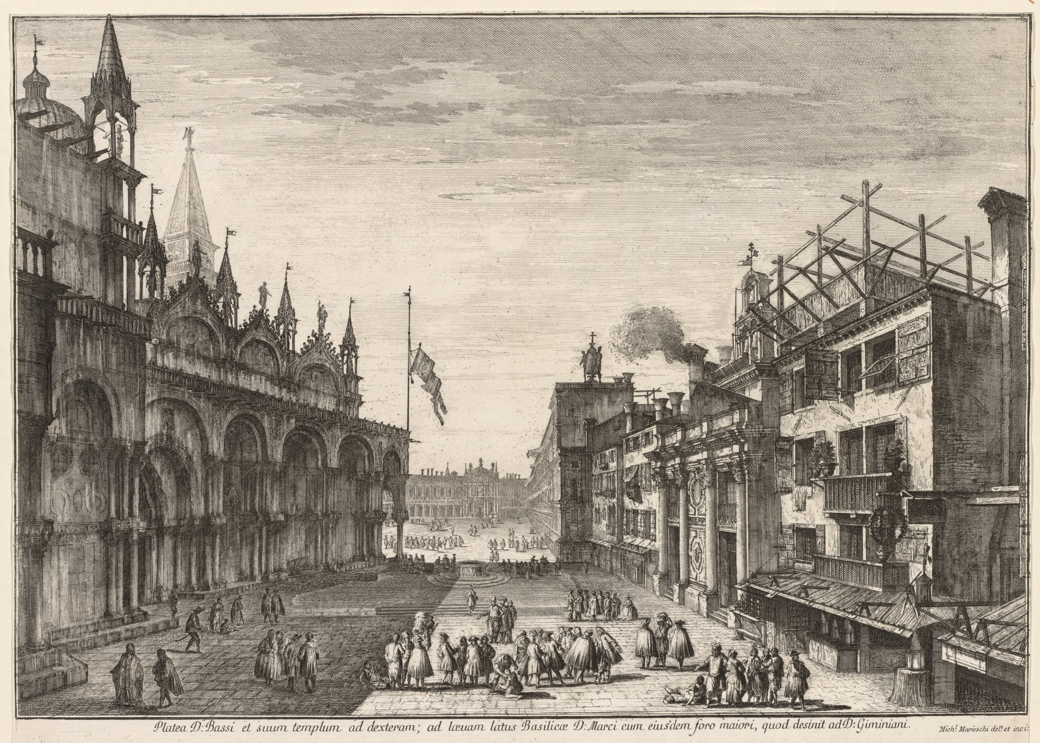 Michele Marieschi, Views of Venice:  Piazzetta S. Basso