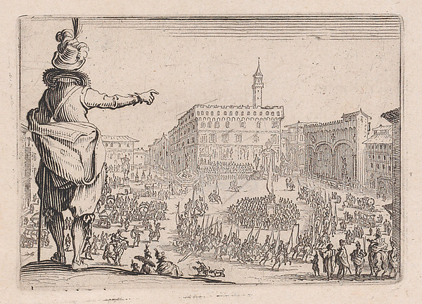 Jacques Callot, Une Fête sur la Place de la Signoria a Florence (A Festival in the Piazza della Signoria in Florence), from "Les Caprices" Series B, The Nancy Set