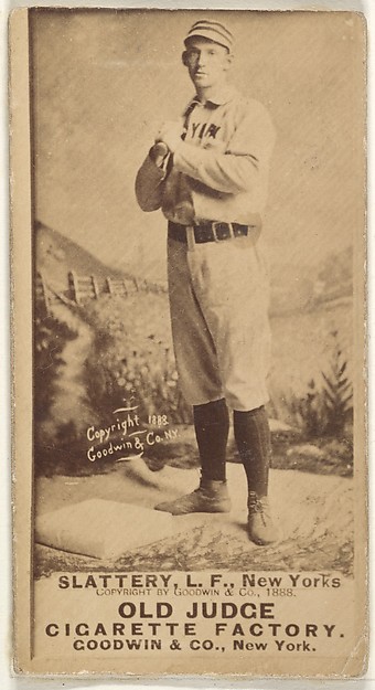 Goodwin & Company, Michael J. Slattery, Left Field, New York, from the Old Judge series (N172) for Old Judge Cigarettes
