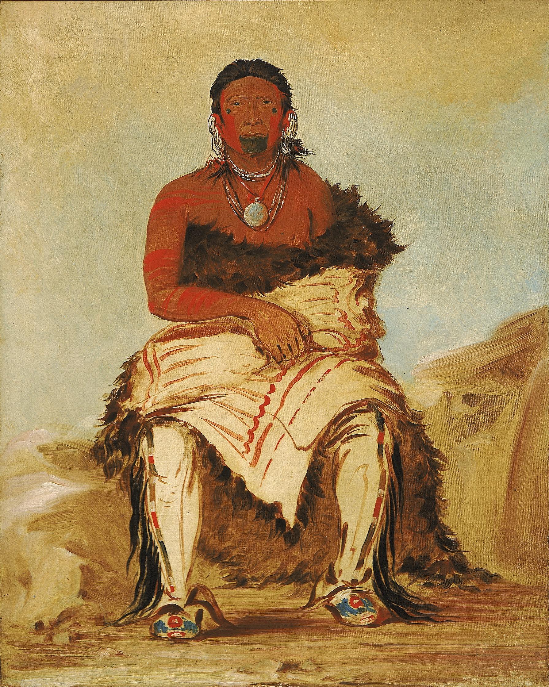 George Catlin, Lá-shah-le-stáw-hix, Man Chief, a Republican Pawnee