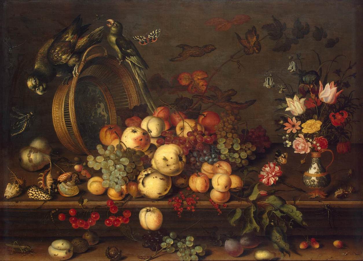Balthasar van der Ast, Still Life with Fruits, Shells and Insects