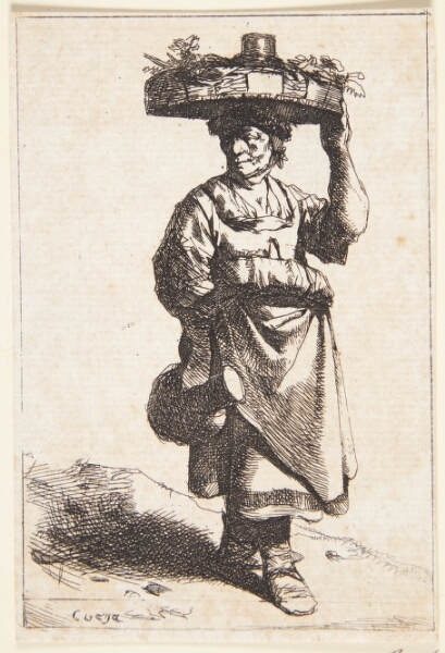 Cornelis Pietersz Bega, Kvinde med kurv på hovedet